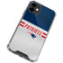 NFL New England Patriots White Striped iPhone 12 Clear Case