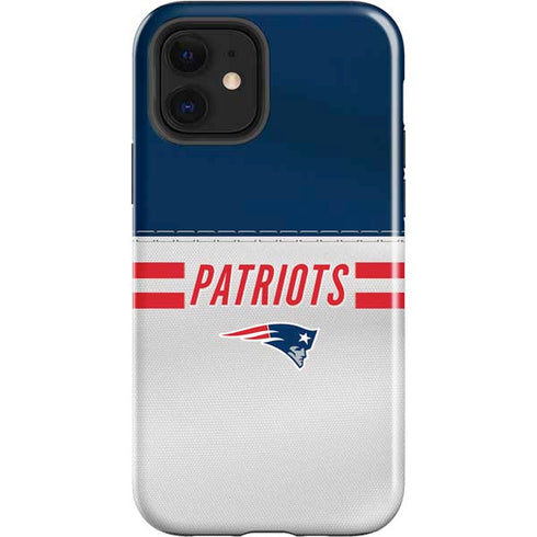 NFL New England Patriots White Striped iPhone 12 Impact Case
