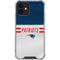NFL New England Patriots White Striped iPhone 12 Mini Clear Case