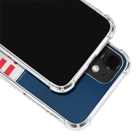 NFL New England Patriots White Striped iPhone 12 Mini Clear Case