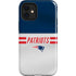 NFL New England Patriots White Striped iPhone 12 Mini Impact Case