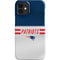 NFL New England Patriots White Striped iPhone 12 Mini Lite Case