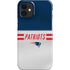 NFL New England Patriots White Striped iPhone 12 Mini Lite Case