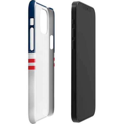 NFL New England Patriots White Striped iPhone 12 Mini Lite Case