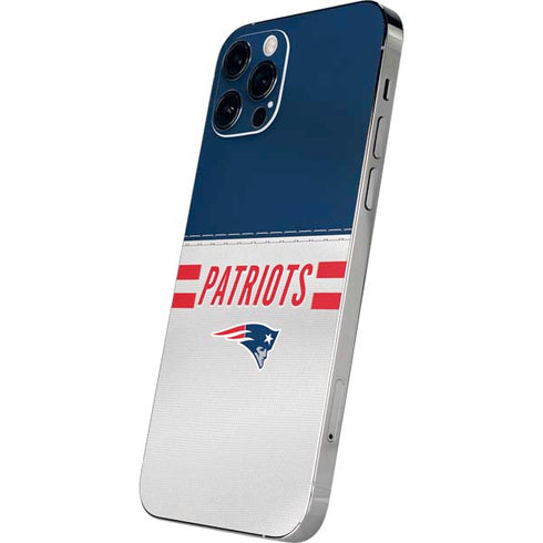 NFL New England Patriots White Striped iPhone 12 Pro Max Skin