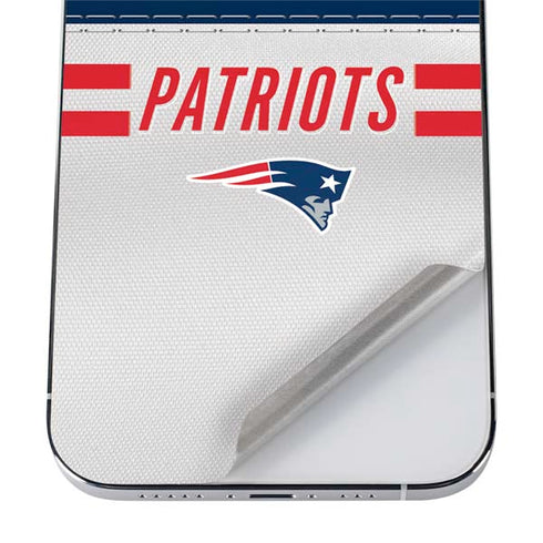 NFL New England Patriots White Striped iPhone 12 Pro Max Skin