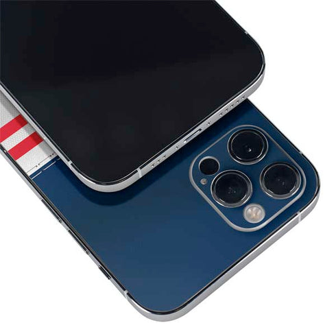 NFL New England Patriots White Striped iPhone 12 Pro Max Skin