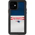 NFL New England Patriots White Striped iPhone 12 Waterproof Case