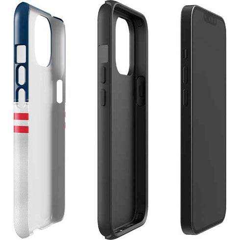 NFL New England Patriots White Striped iPhone 13 Impact Case