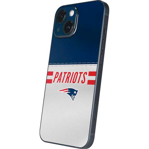 NFL New England Patriots White Striped iPhone 13 Mini Skin