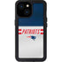 NFL New England Patriots White Striped iPhone 13 Mini Waterproof Case