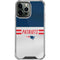 NFL New England Patriots White Striped iPhone 13 Pro Max Clear Case