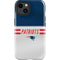 NFL New England Patriots White Striped iPhone 14 Plus Impact Case