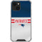 NFL New England Patriots White Striped iPhone 15 Plus Clear Case