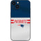 NFL New England Patriots White Striped iPhone 14 Plus Skin