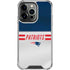 NFL New England Patriots White Striped iPhone 14 Pro Clear Case