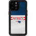 NFL New England Patriots White Striped iPhone 14 Pro Max Waterproof Case
