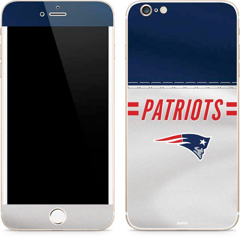NFL New England Patriots White Striped iPhone 6/6s Plus Skin