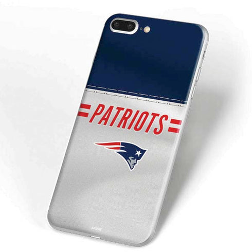 NFL New England Patriots White Striped iPhone 7 Plus Skin