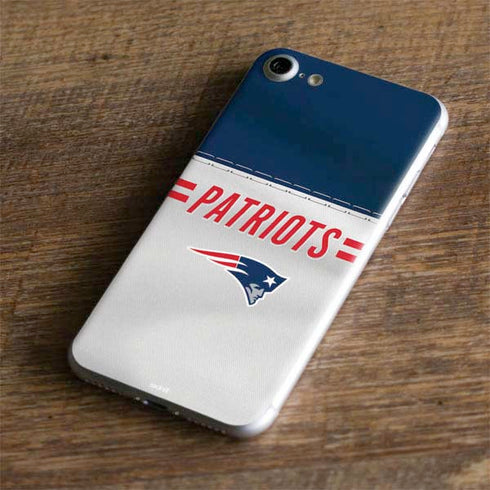 NFL New England Patriots White Striped iPhone 7 Skin