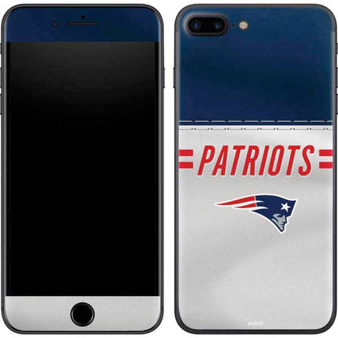 NFL New England Patriots White Striped iPhone 8 Plus Skin
