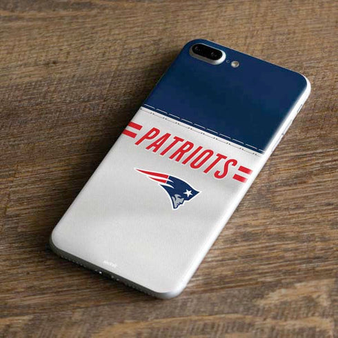 NFL New England Patriots White Striped iPhone 8 Plus Skin