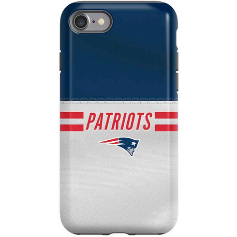 NFL New England Patriots White Striped iPhone SE (2nd & 3rd Gen) Pro Case