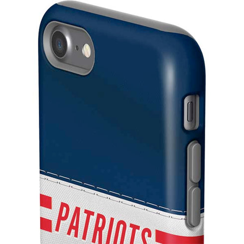 NFL New England Patriots White Striped iPhone SE (2nd & 3rd Gen) Pro Case