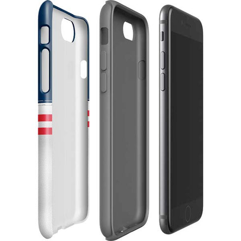 NFL New England Patriots White Striped iPhone SE (2nd & 3rd Gen) Pro Case