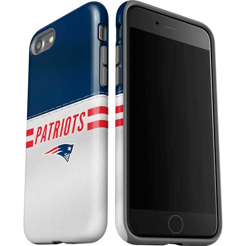 NFL New England Patriots White Striped iPhone SE (2nd & 3rd Gen) Pro Case