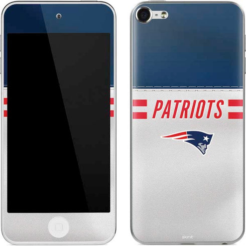 NFL New England Patriots White Striped Apple iPod Skin