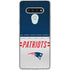 NFL New England Patriots White Striped LG Stylo 6 Clear Case