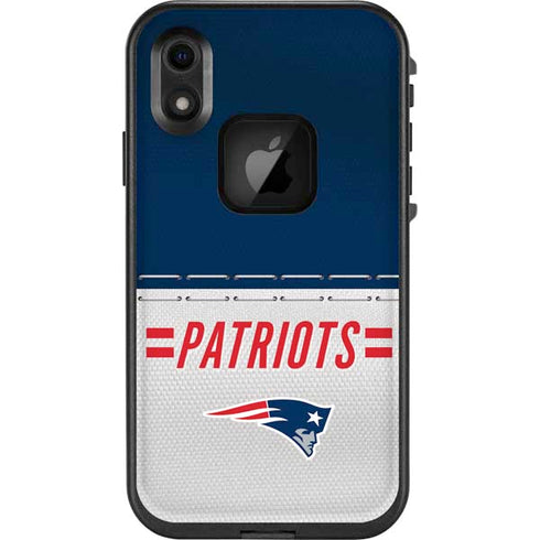 NFL New England Patriots White Striped LifeProof Fre iPhone Skin