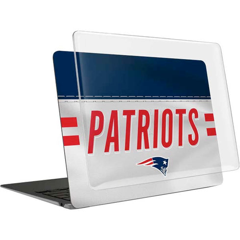 NFL New England Patriots White Striped MacBook Air 13in M1 (2021) Case plus Skin