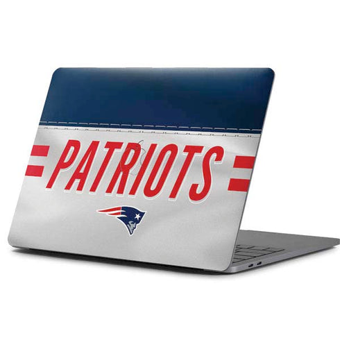 NFL New England Patriots White Striped Apple MacBook Pro 13-inch Skin