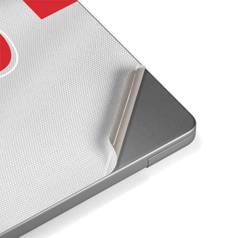 NFL New England Patriots White Striped MacBook Pro 14in (2021-24) Skin