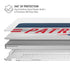 NFL New England Patriots White Striped MacBook Pro 15in (2016-19) Case plus Skin