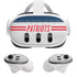 NFL New England Patriots White Striped Meta Quest 3 Skin