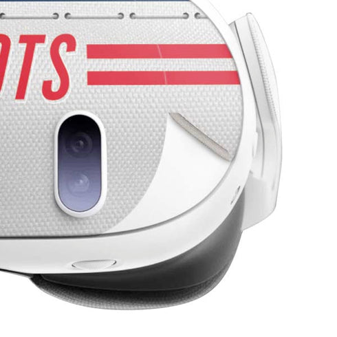NFL New England Patriots White Striped Meta Quest 3 Skin