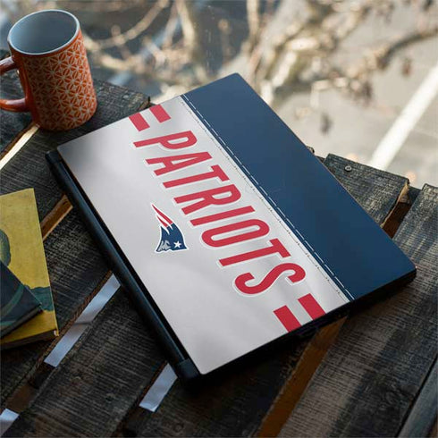 NFL New England Patriots White Striped MSI GS65 Stealth Laptop Skin