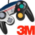 NFL New England Patriots White Striped Nintendo GameCube Controller Skin