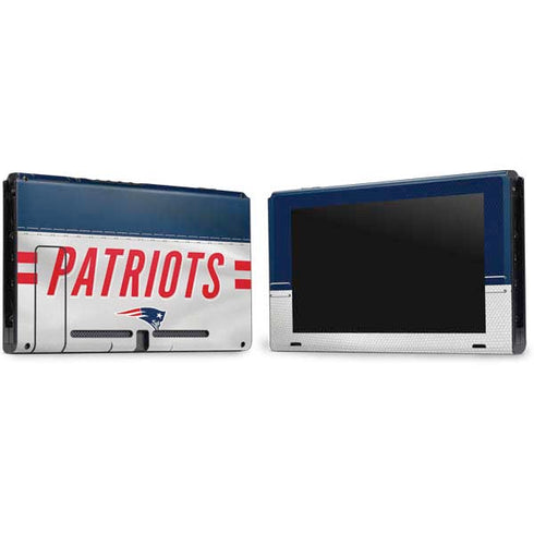 NFL New England Patriots White Striped Nintendo Switch Bundle Skin