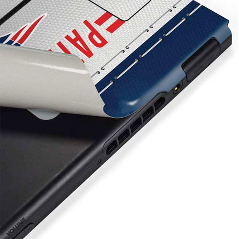 NFL New England Patriots White Striped Nintendo Switch Bundle Skin