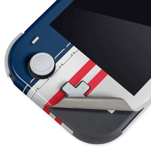 NFL New England Patriots White Striped Nintendo Switch Lite Skin