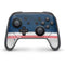 NFL New England Patriots White Striped Nintendo Switch Pro Controller Skin