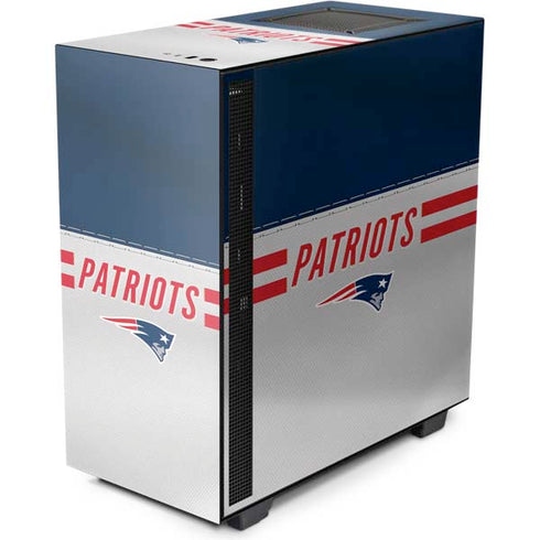 NFL New England Patriots White Striped NZXT H510 Compact ATX Mid-Tower Case Skin