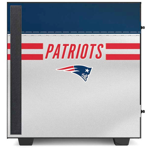 NFL New England Patriots White Striped NZXT H510 Compact ATX Mid-Tower Case Skin