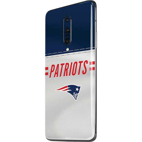 NFL New England Patriots White Striped OnePlus 7 Pro Skin