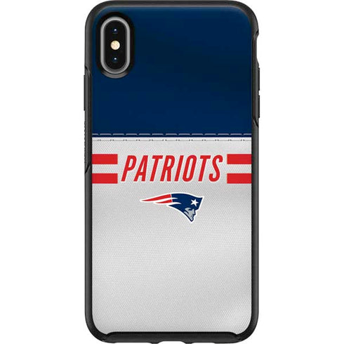NFL New England Patriots White Striped Otterbox Symmetry iPhone Skin