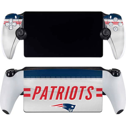 NFL New England Patriots White Striped PlayStation Portal Remote Player Skin